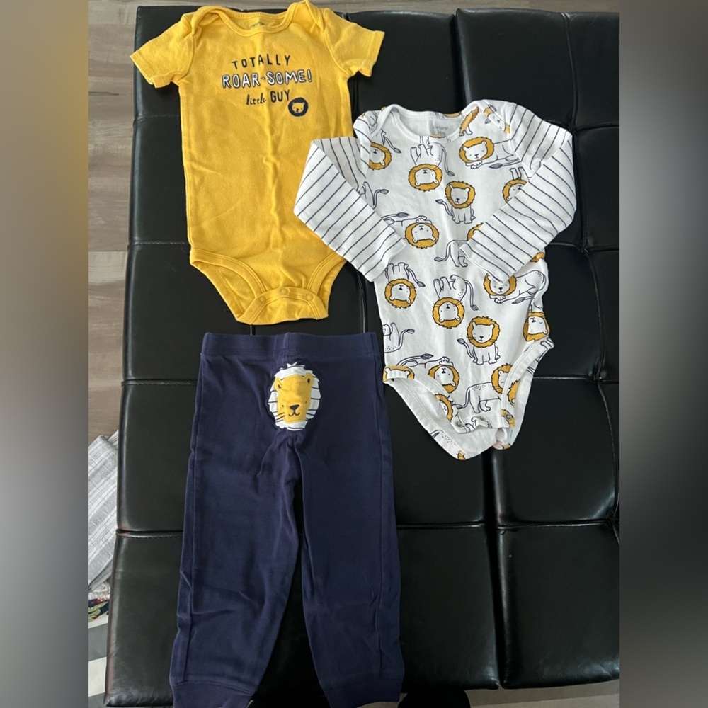 Baby Lion Print Outfit Set